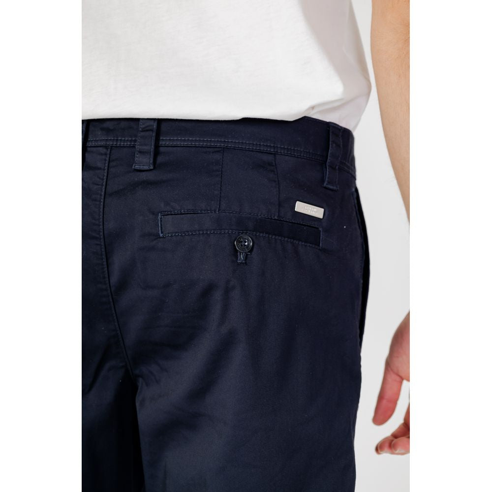 Armani Exchange Blue Cotton Bermuda