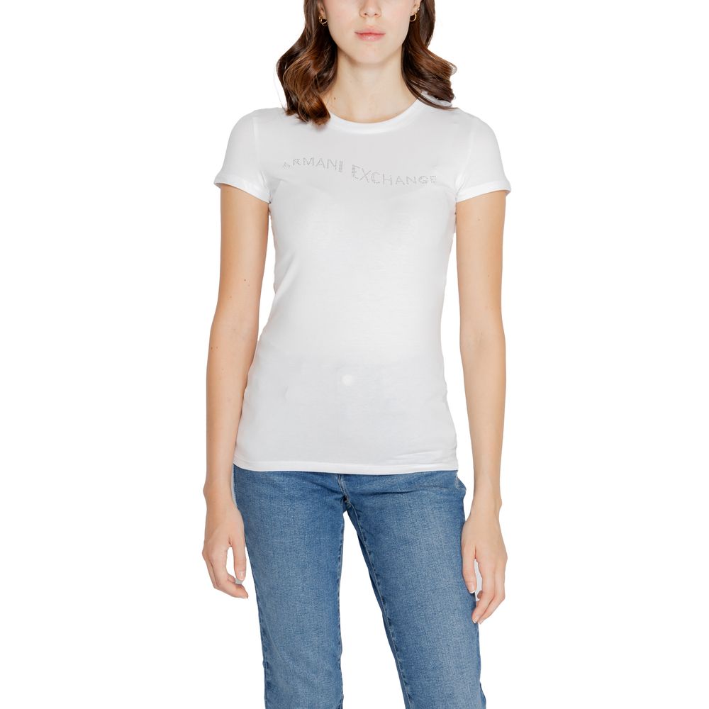 Armani Exchange White Cotton T-Shirt