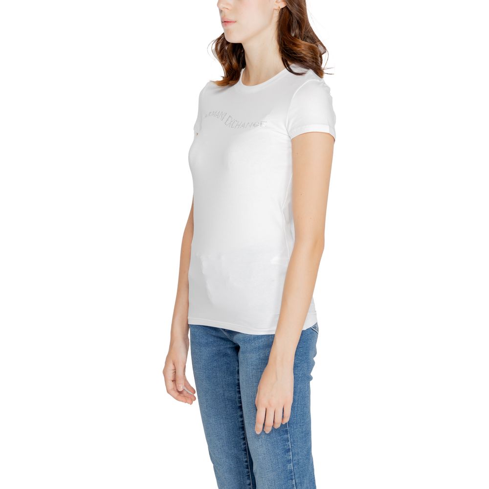 Armani Exchange White Cotton T-Shirt
