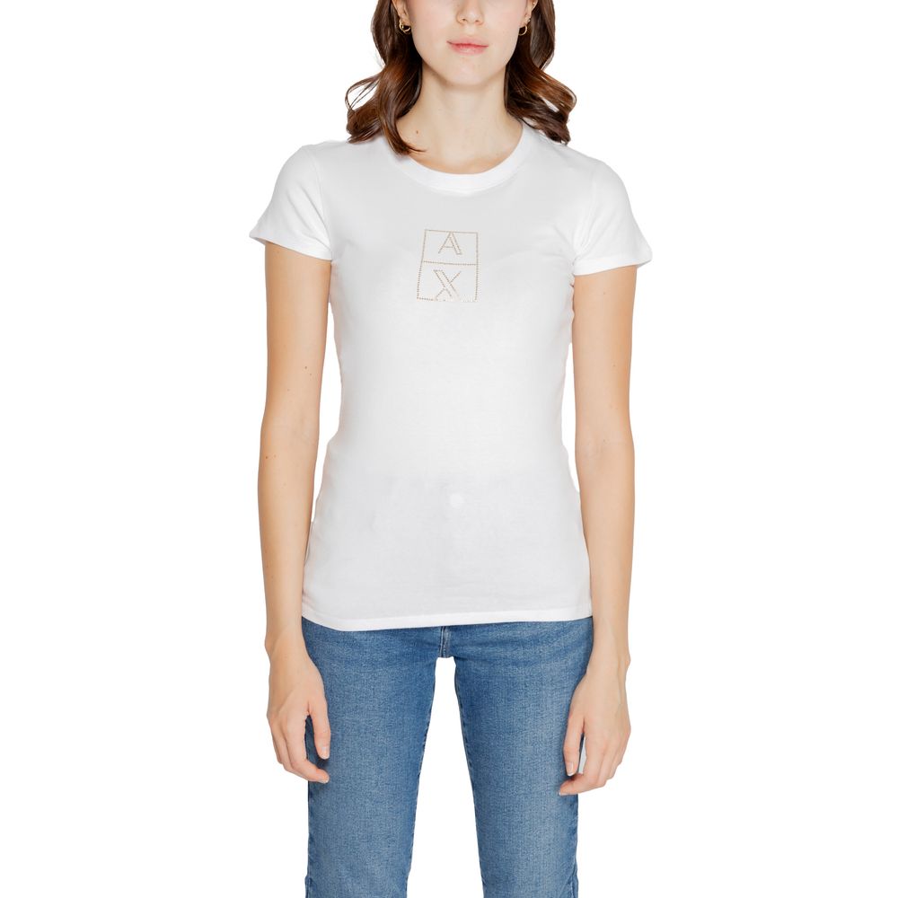 Armani Exchange White Cotton T-Shirt