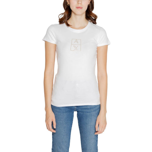 Armani Exchange White Cotton T-Shirt