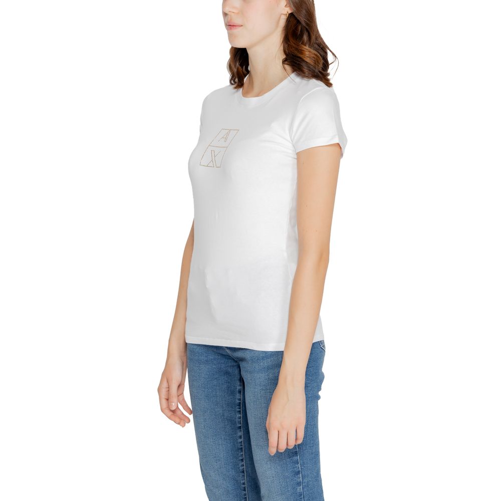 Armani Exchange White Cotton T-Shirt