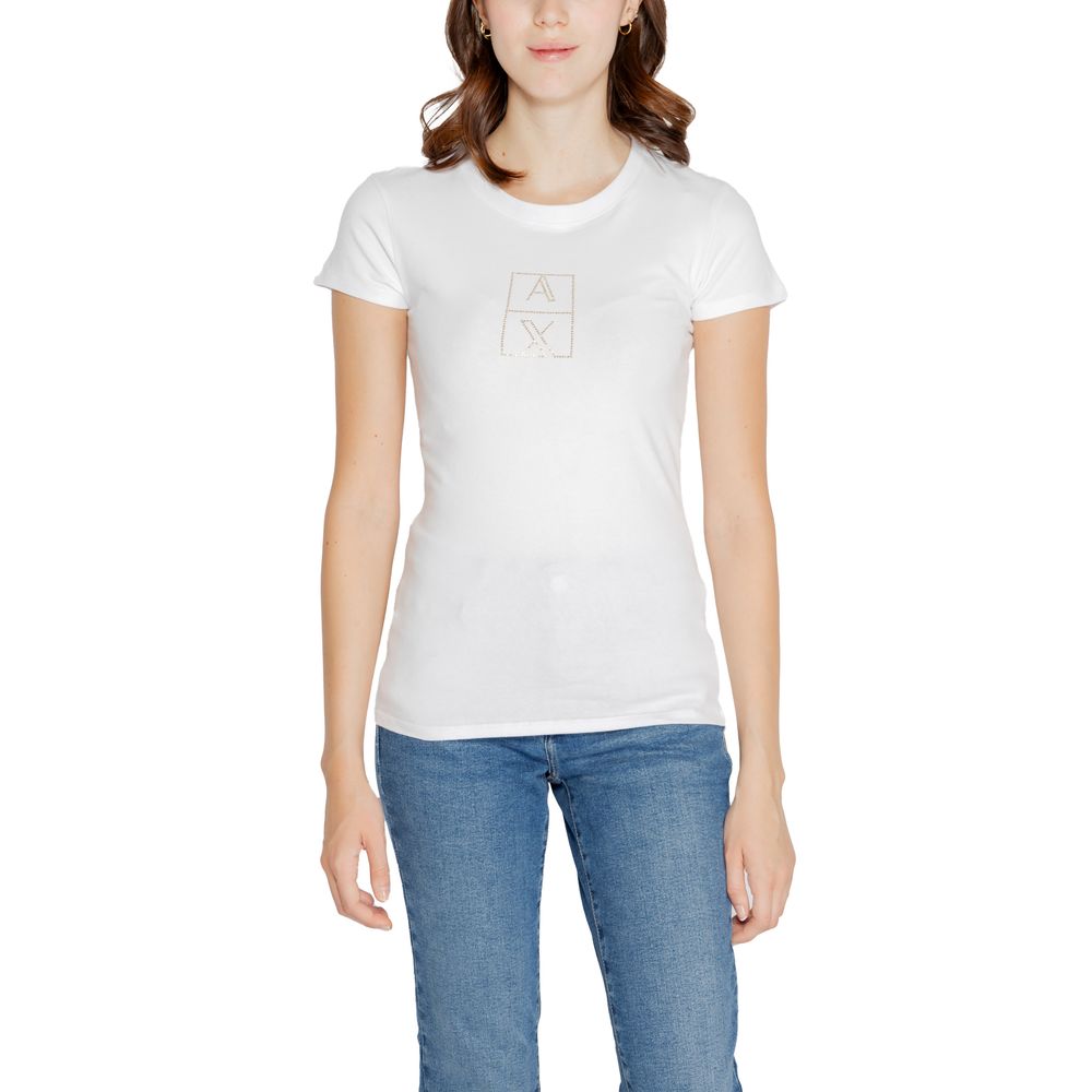 Armani Exchange White Cotton T-Shirt