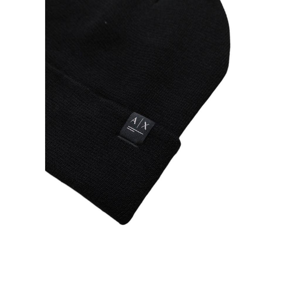 Armani Exchange Black Polyester Caps Baseball Hat