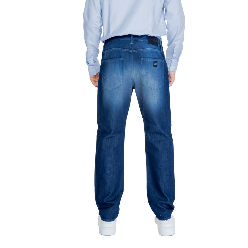 Armani Exchange Blue Cotton Skinny Pant