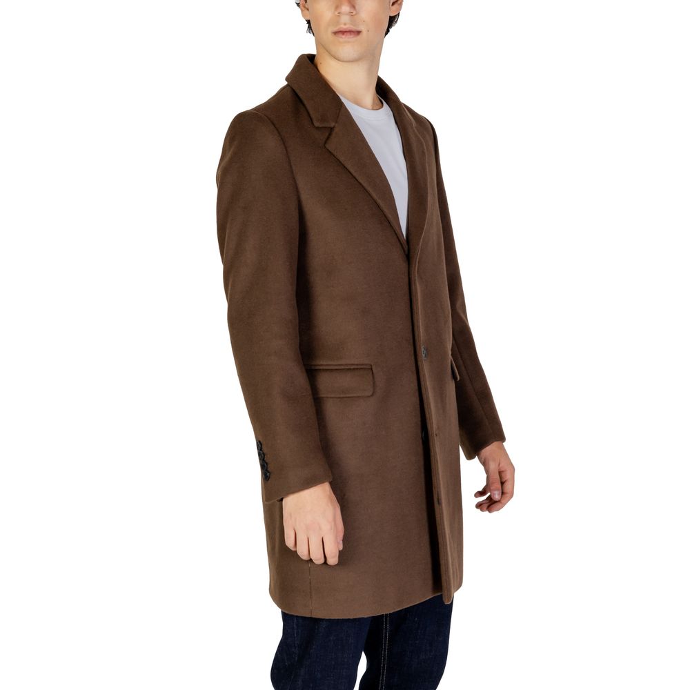 Antony Morato Brown Polyester Coat