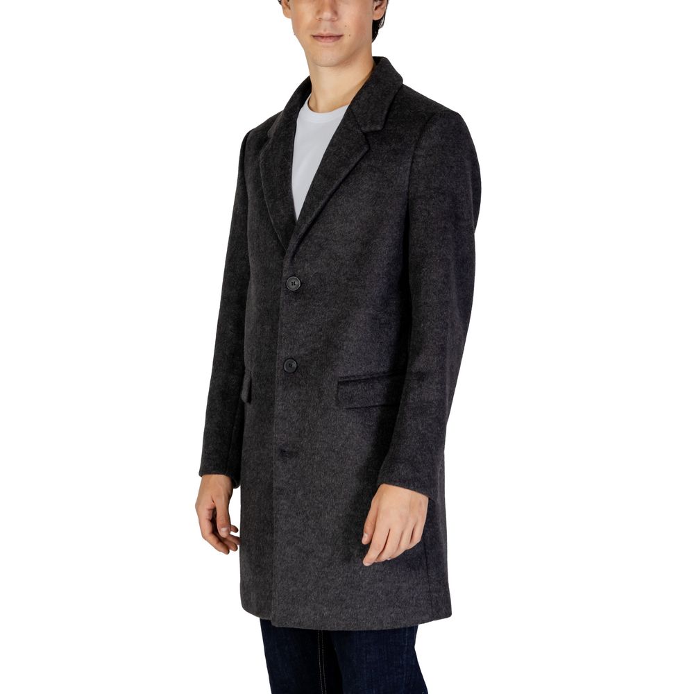 Antony Morato Gray Polyester Coat