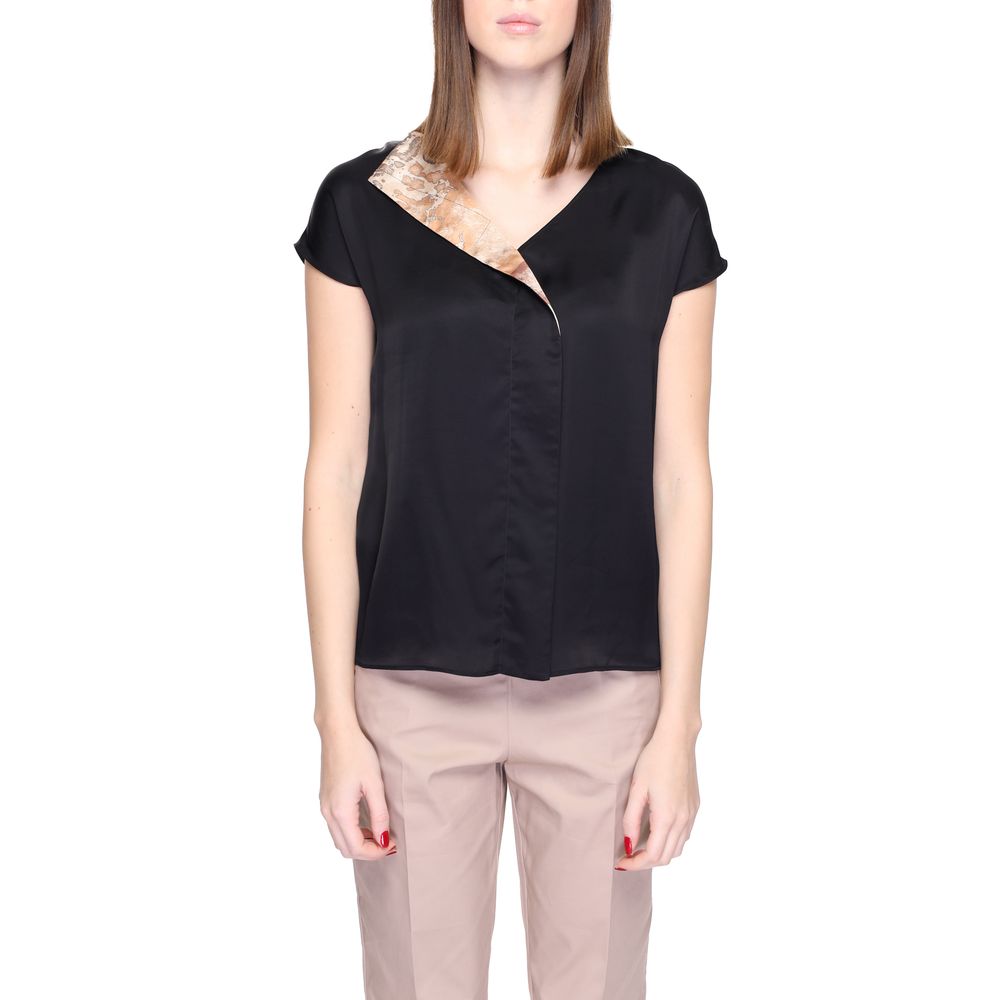 Alviero Martini Prima Classe Black Viscose Blouse