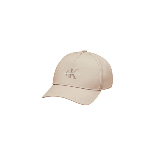 Calvin Klein Jeans Beige Recycled Polyester Caps Baseball Hat