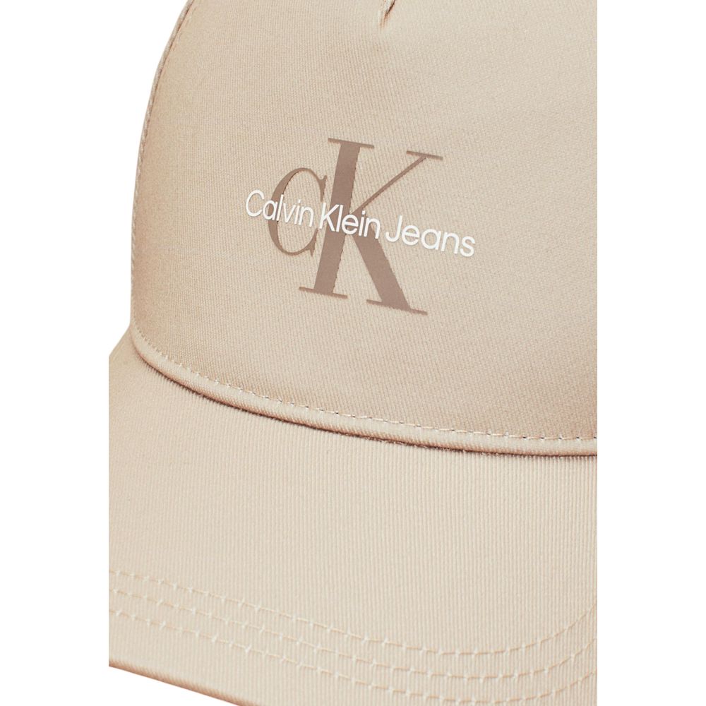 Calvin Klein Jeans Beige Recycled Polyester Caps Baseball Hat