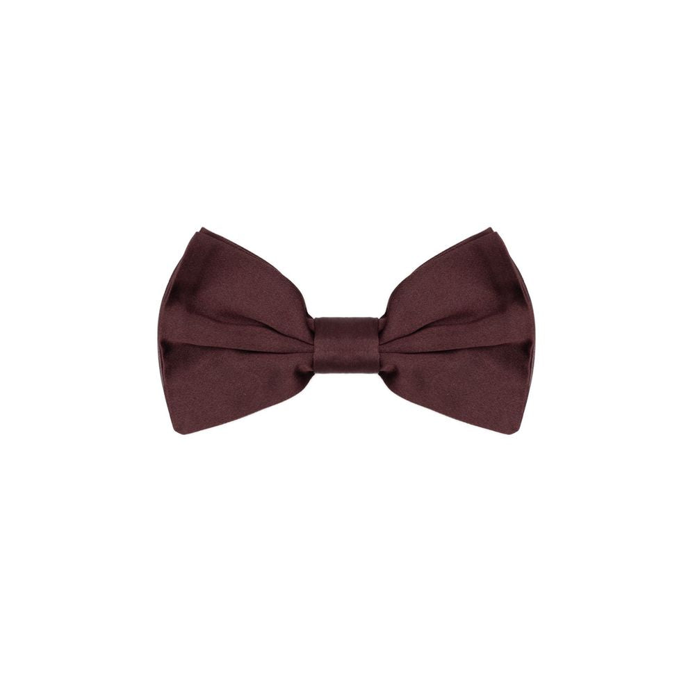 Dolce & Gabbana Burgundy Silk Bowty