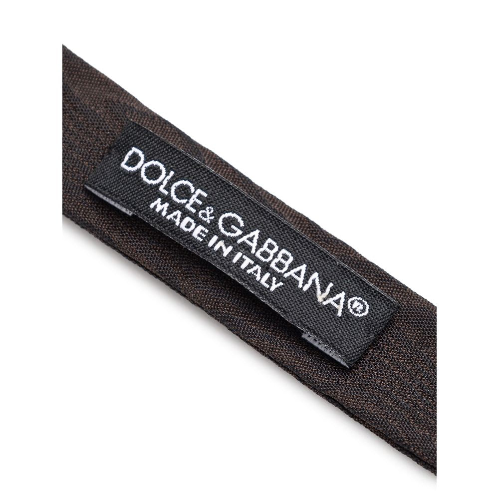 Dolce & Gabbana Brown Silk Bowty