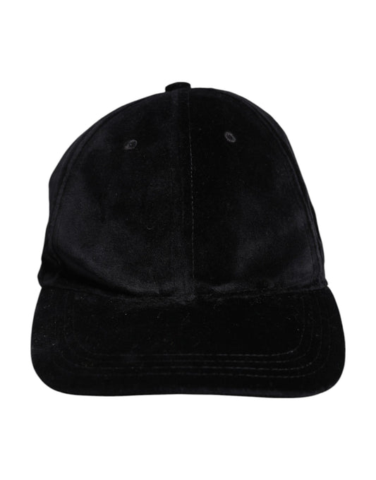 Dolce & Gabbana Black Cotton 6 Panels Baseball Cap