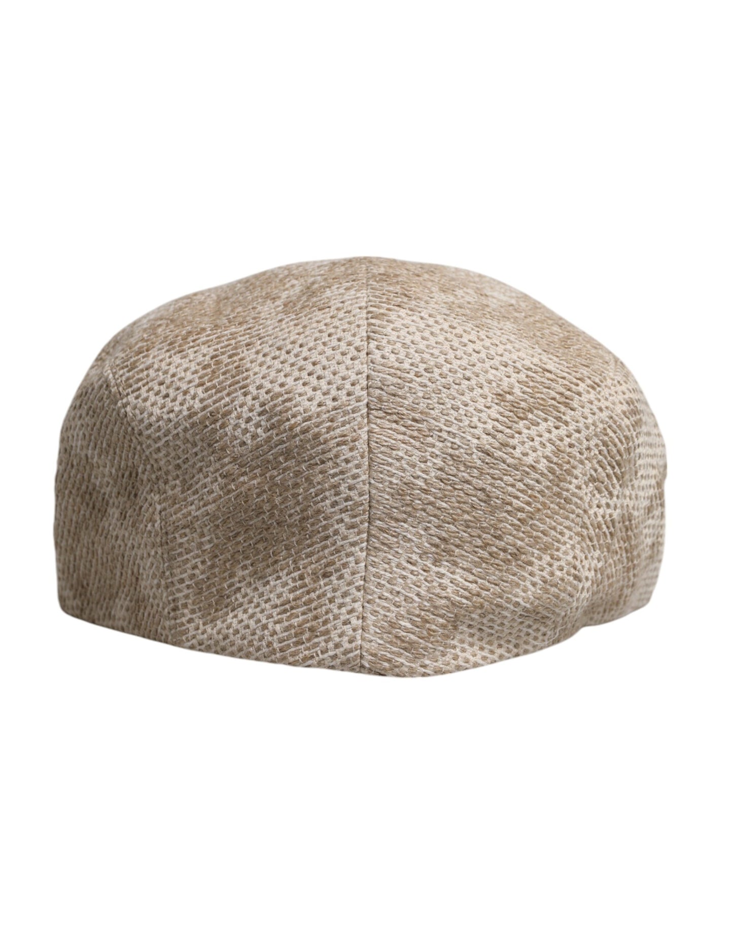 Dolce & Gabbana Beige Floral Linen Newsboy Hat