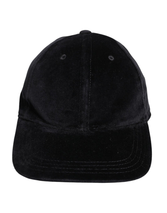 Dolce & Gabbana Black Cotton 6 Panels Baseball Cap