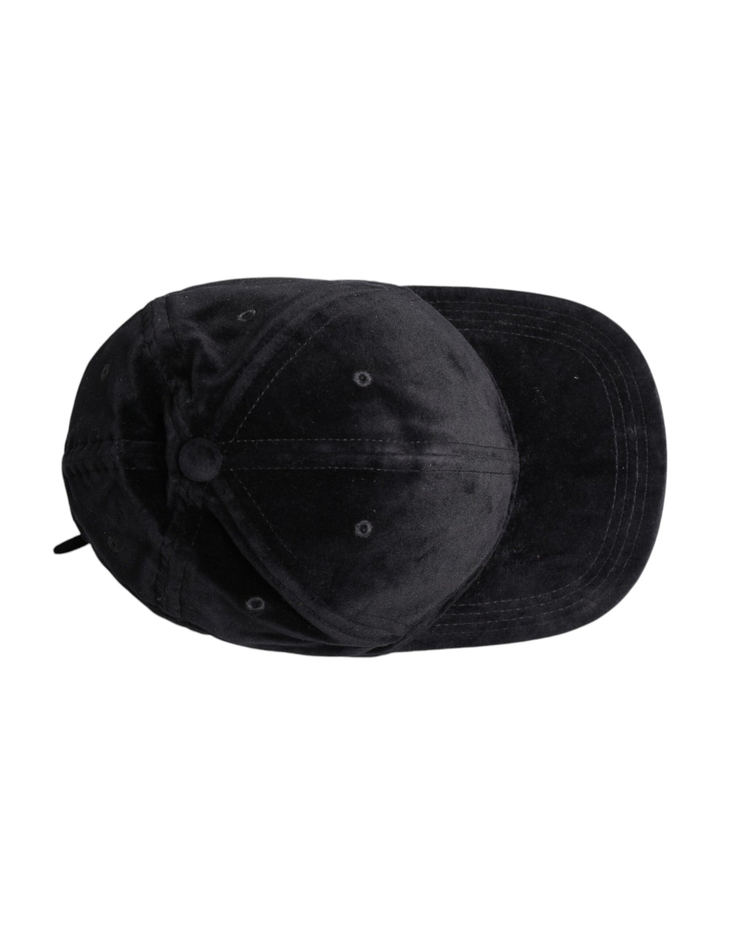 Dolce & Gabbana Black Cotton 6 Panels Baseball Cap