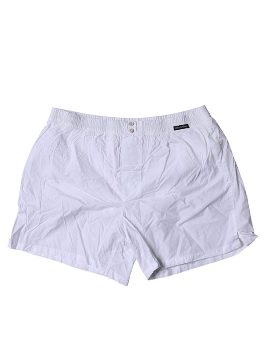 Dolce & Gabbana White Cotton Men Boxer Shorts Underwear