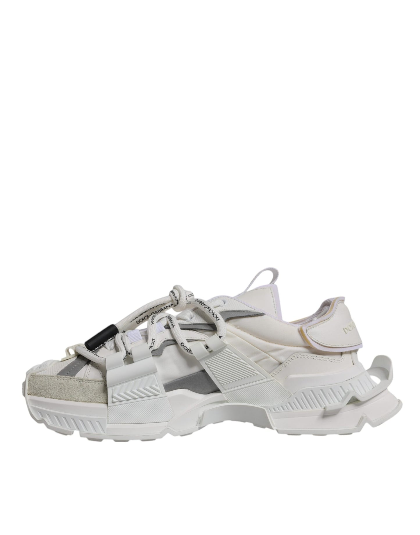 Dolce & Gabbana White Nylon Low Top Space Sneakers Shoes