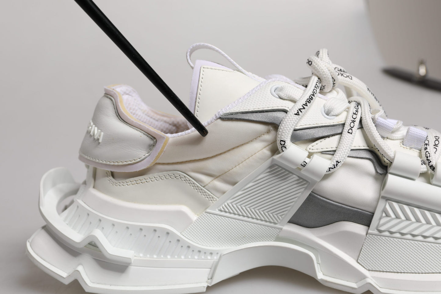 Dolce & Gabbana White Nylon Low Top Space Sneakers Shoes