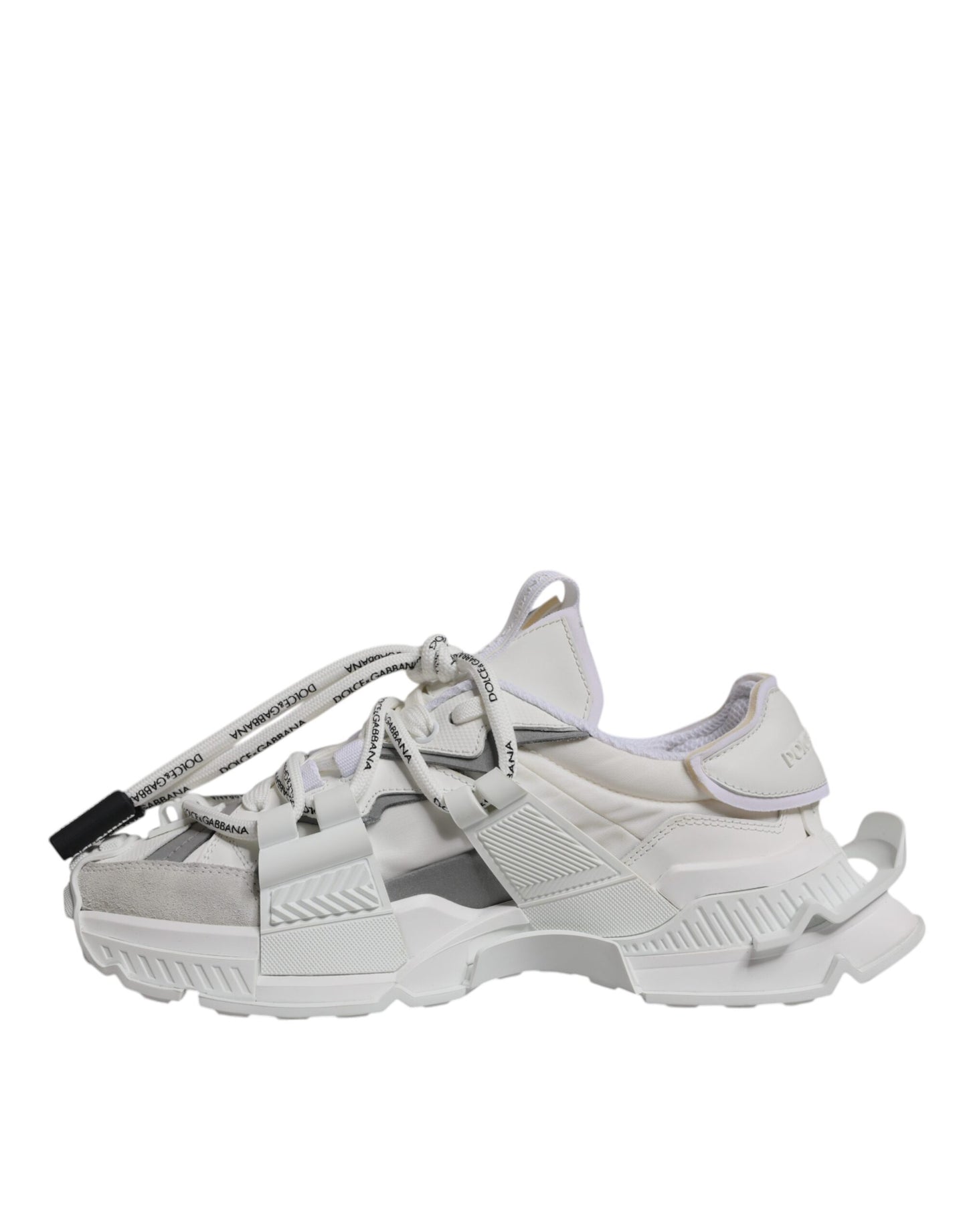 Dolce & Gabbana White Nylon Low Top Space Men Sneakers Shoes