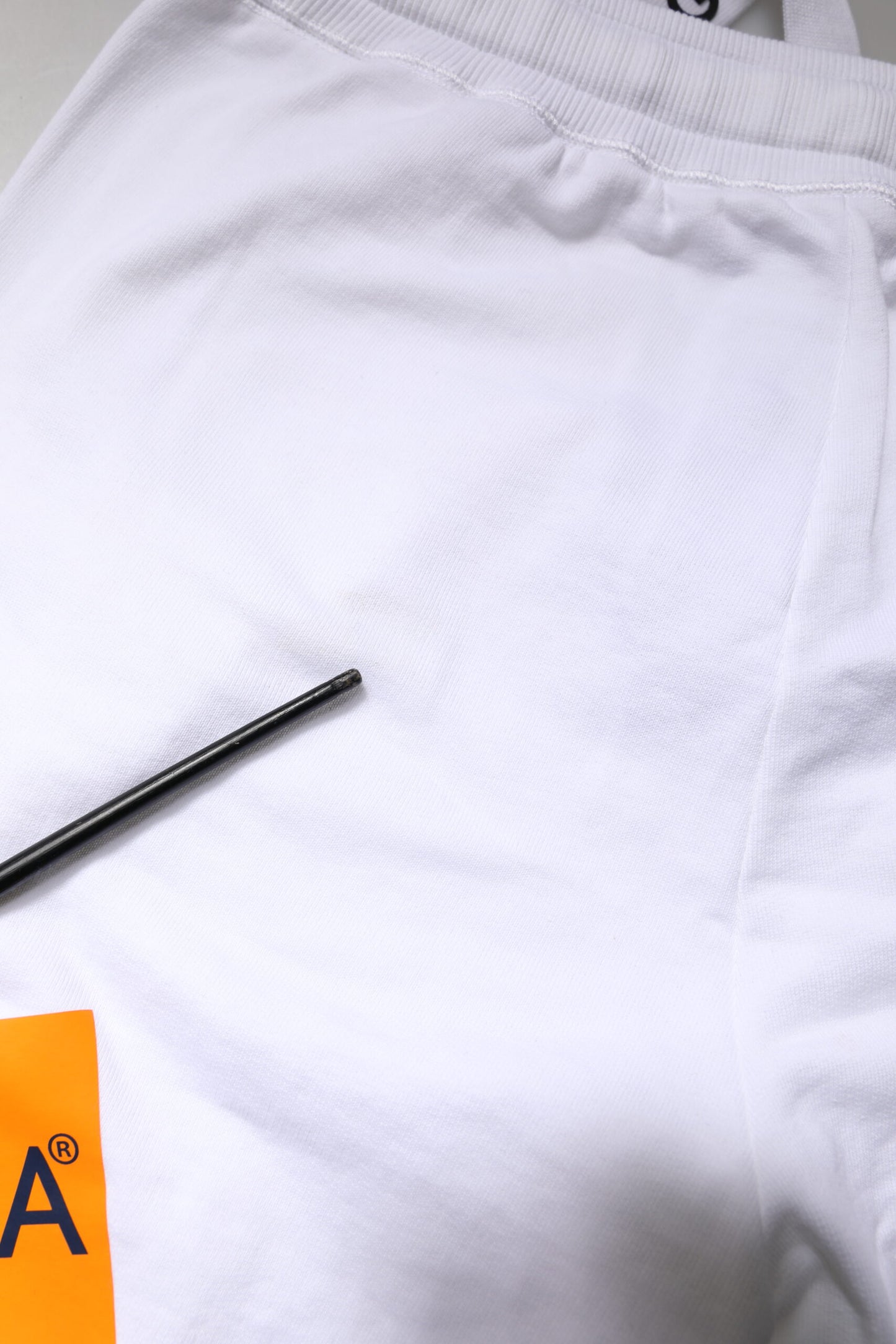 Dolce & Gabbana White Logo Tape Jogger Cotton Sweatpants Pants