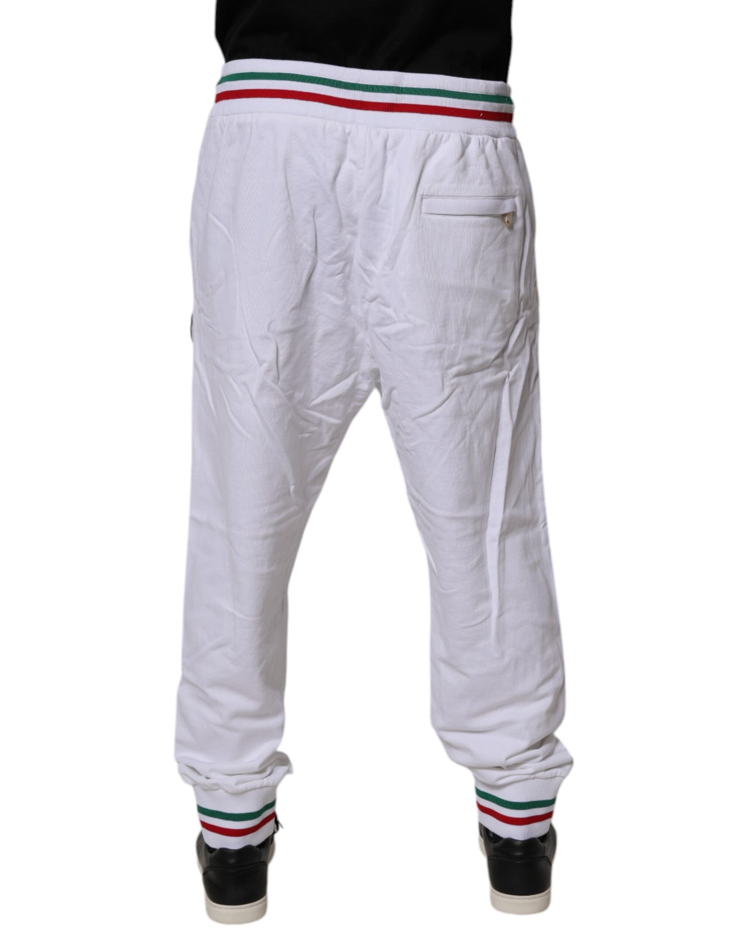 Dolce & Gabbana White Italia Cotton Jogger Sweatpants Pants