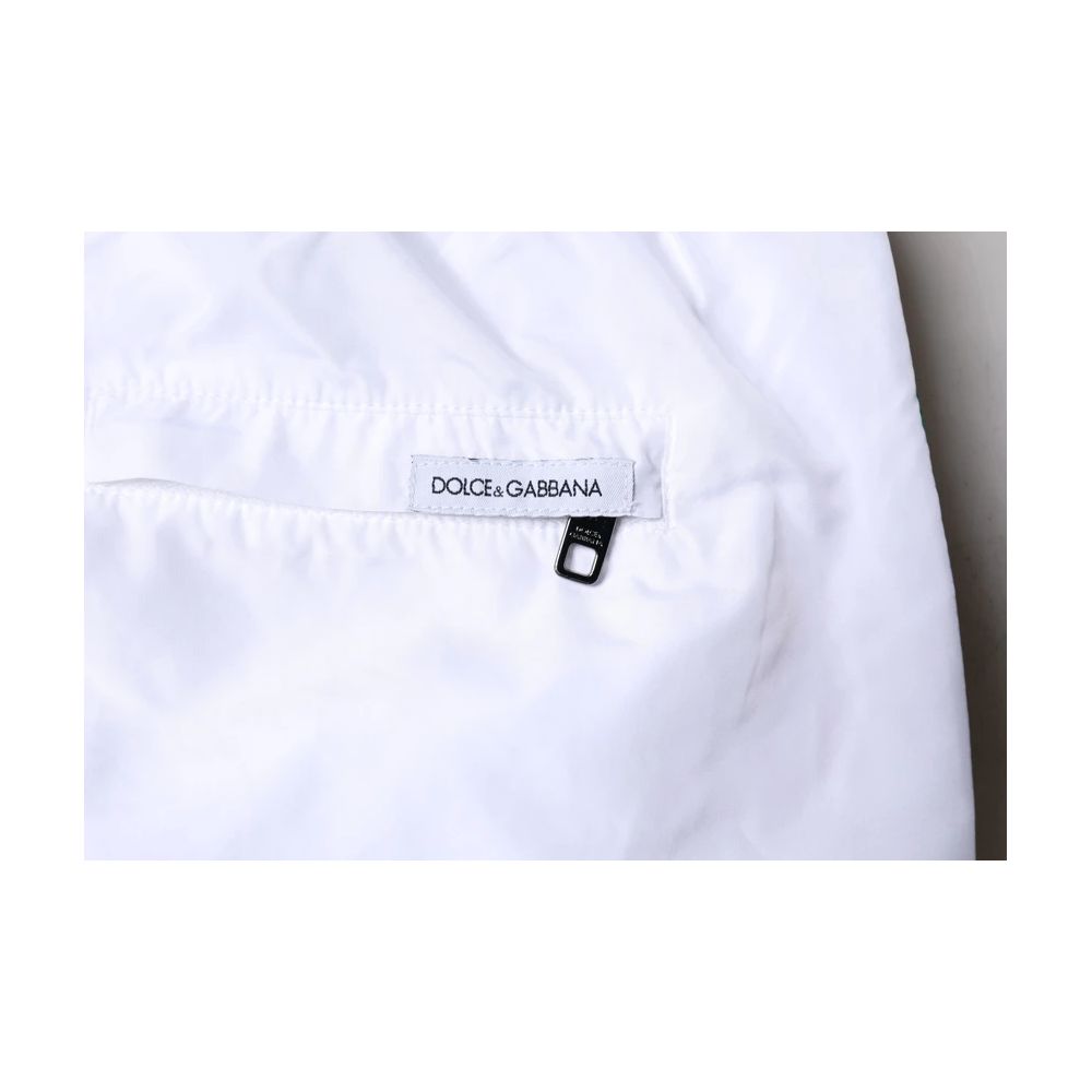 Dolce & Gabbana White Polyester Swimwear