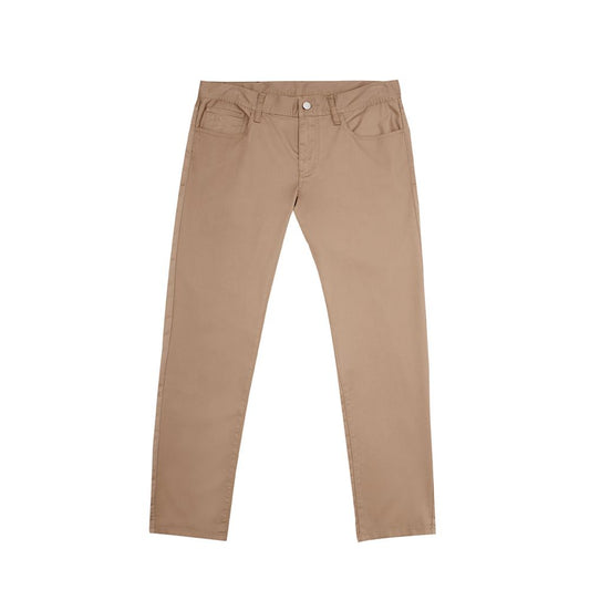 Armani Exchange Brown Cotton Pant