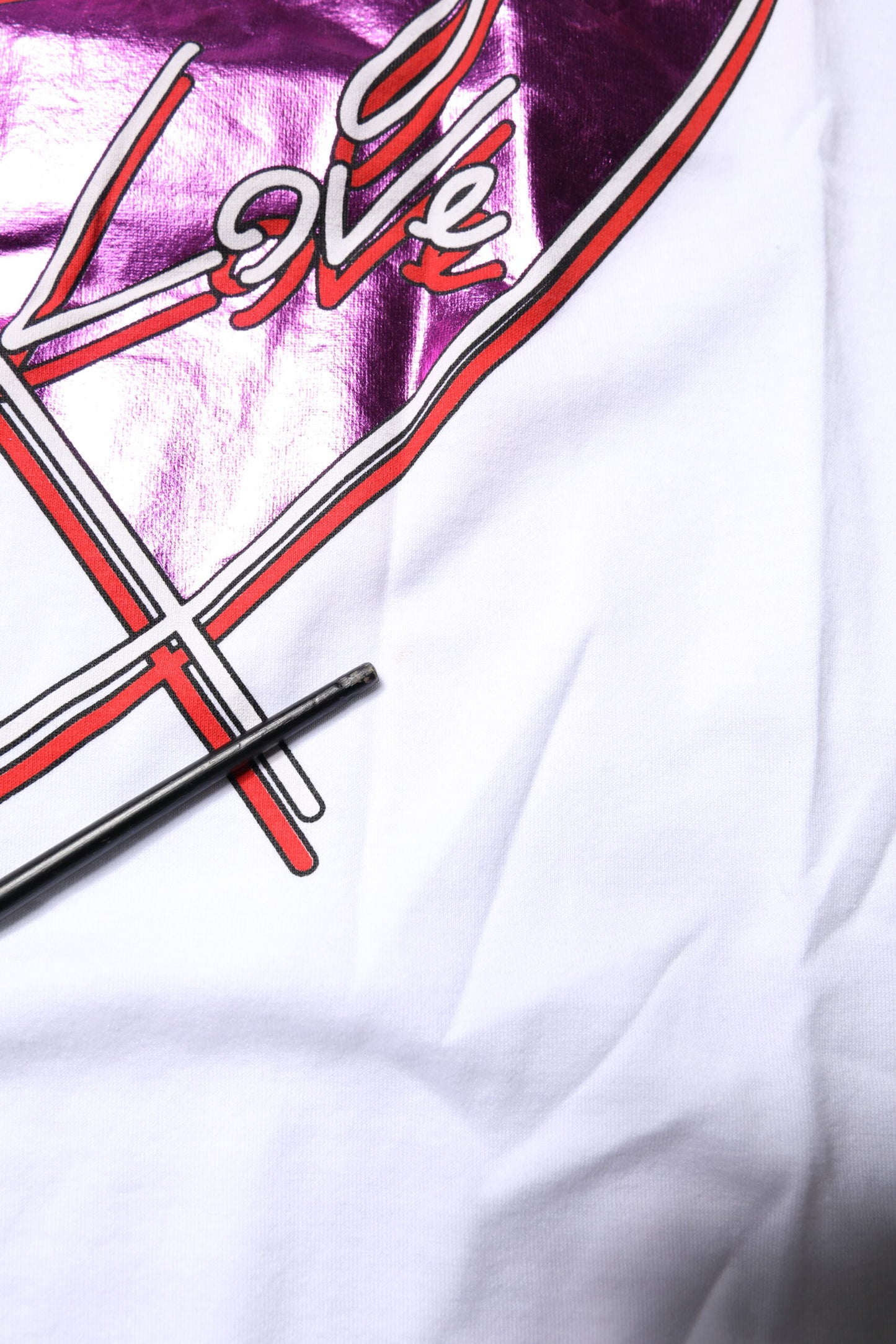 Dolce & Gabbana White Printed Cotton Round Neck Top T-shirt