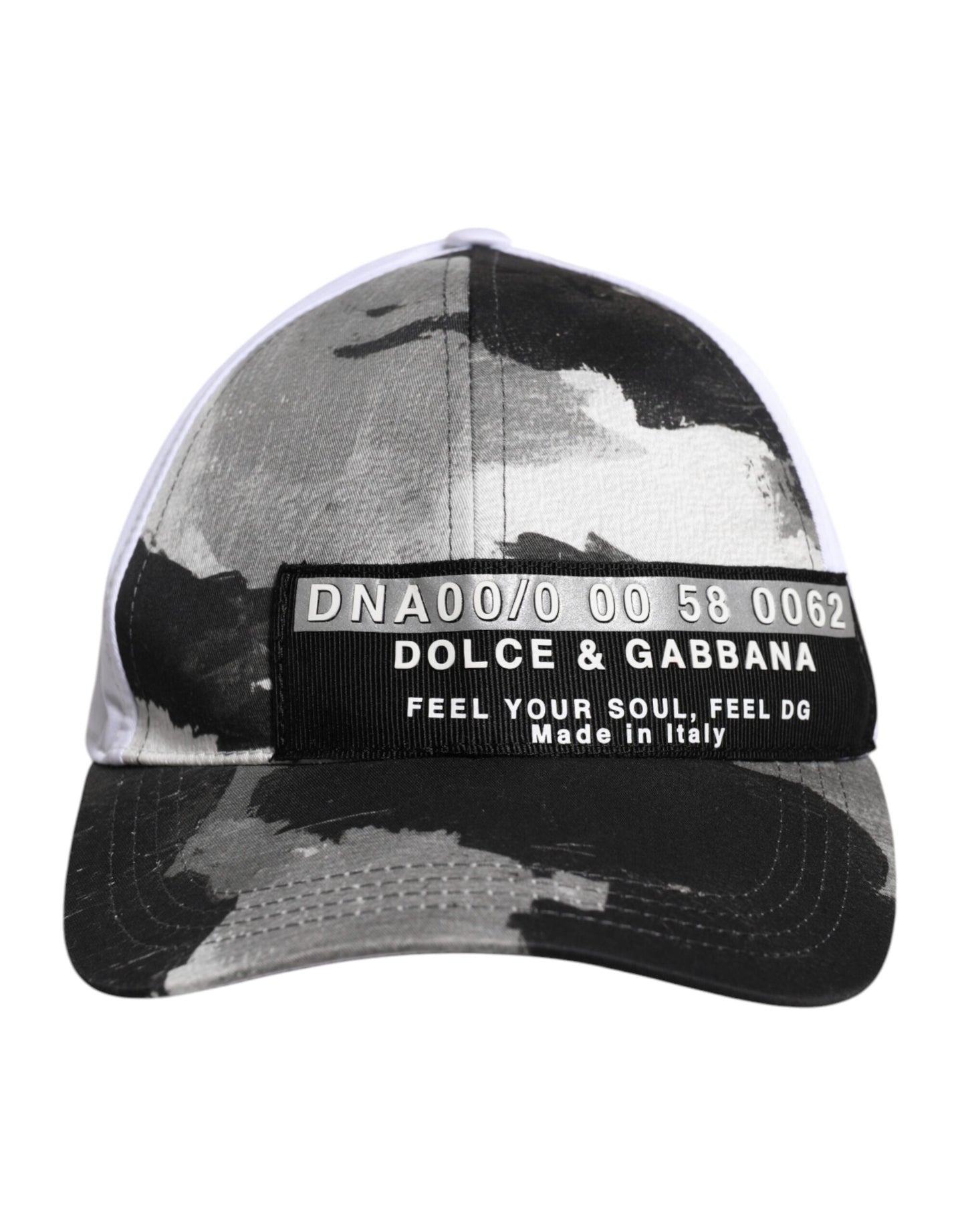 Dolce & Gabbana White Gray Camouflage 6 Panels Baseball Cap
