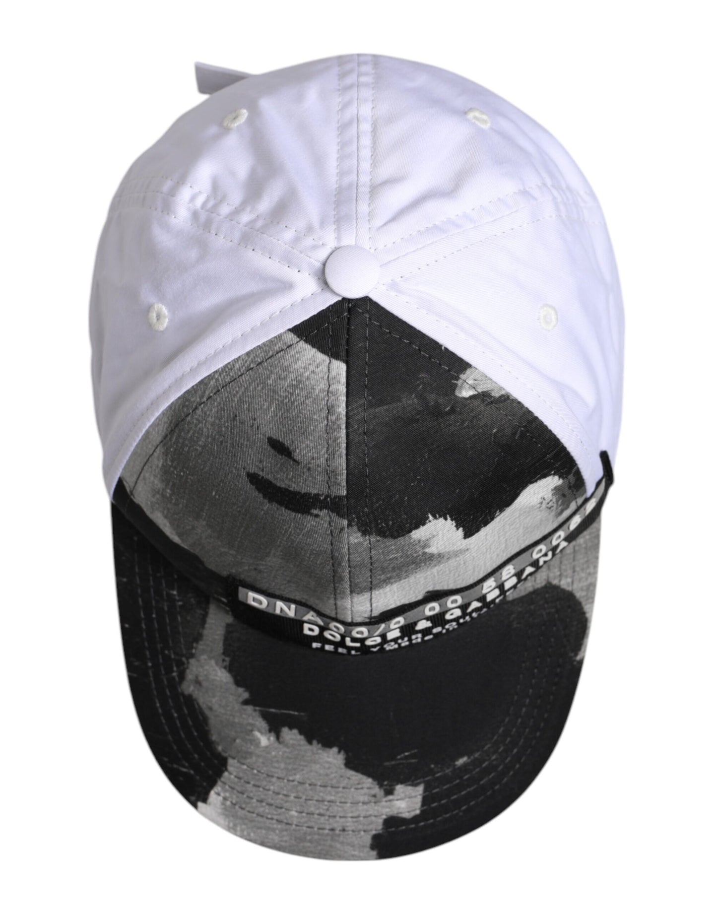 Dolce & Gabbana White Gray Camouflage 6 Panels Baseball Cap
