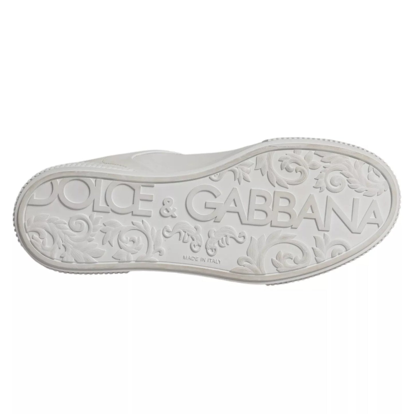 Dolce & Gabbana White Miami Leather Low Top Sneakers Shoes