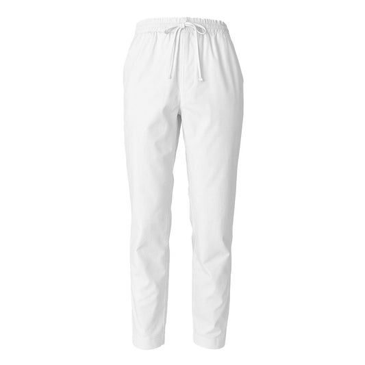 Alpha Studio White Cotton Jeans & Pant