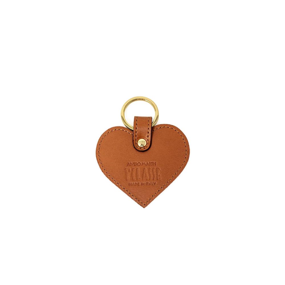 Alviero Martini Prima Classe Beige Leather Keychain