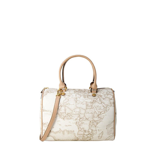 Alviero Martini Prima Classe White Cotton Handbag