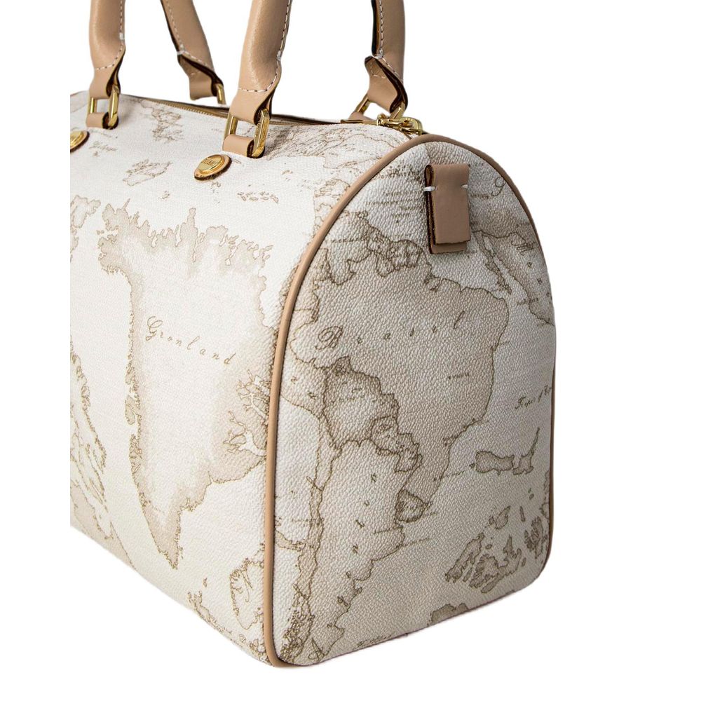 Alviero Martini Prima Classe White Cotton Handbag