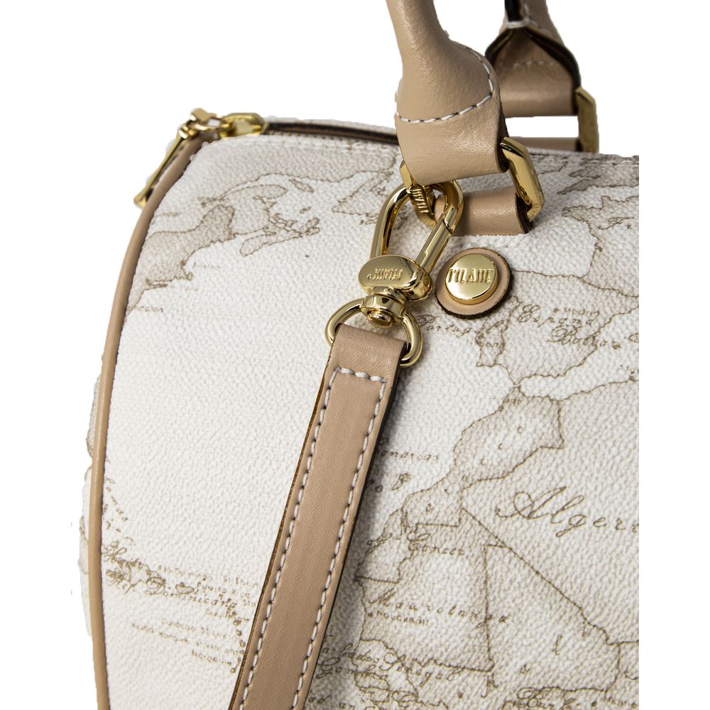 Alviero Martini Prima Classe White Cotton Handbag