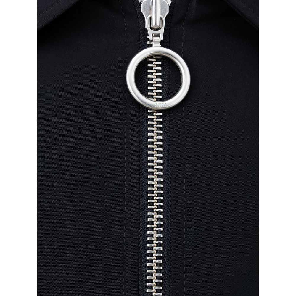 Ami Paris Black Polyester Jackets & Coat