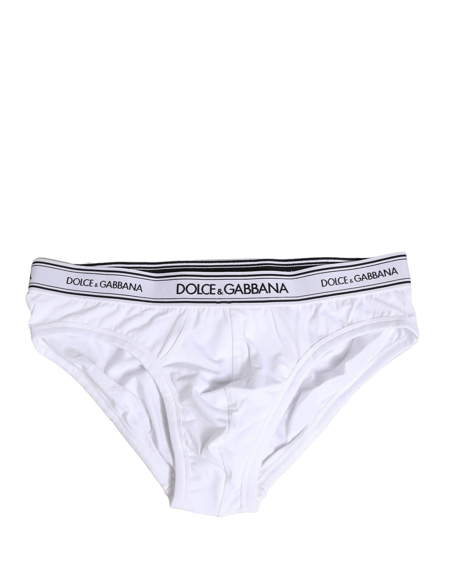 Dolce & Gabbana White Cotton Stretch Regular Brief Underwear