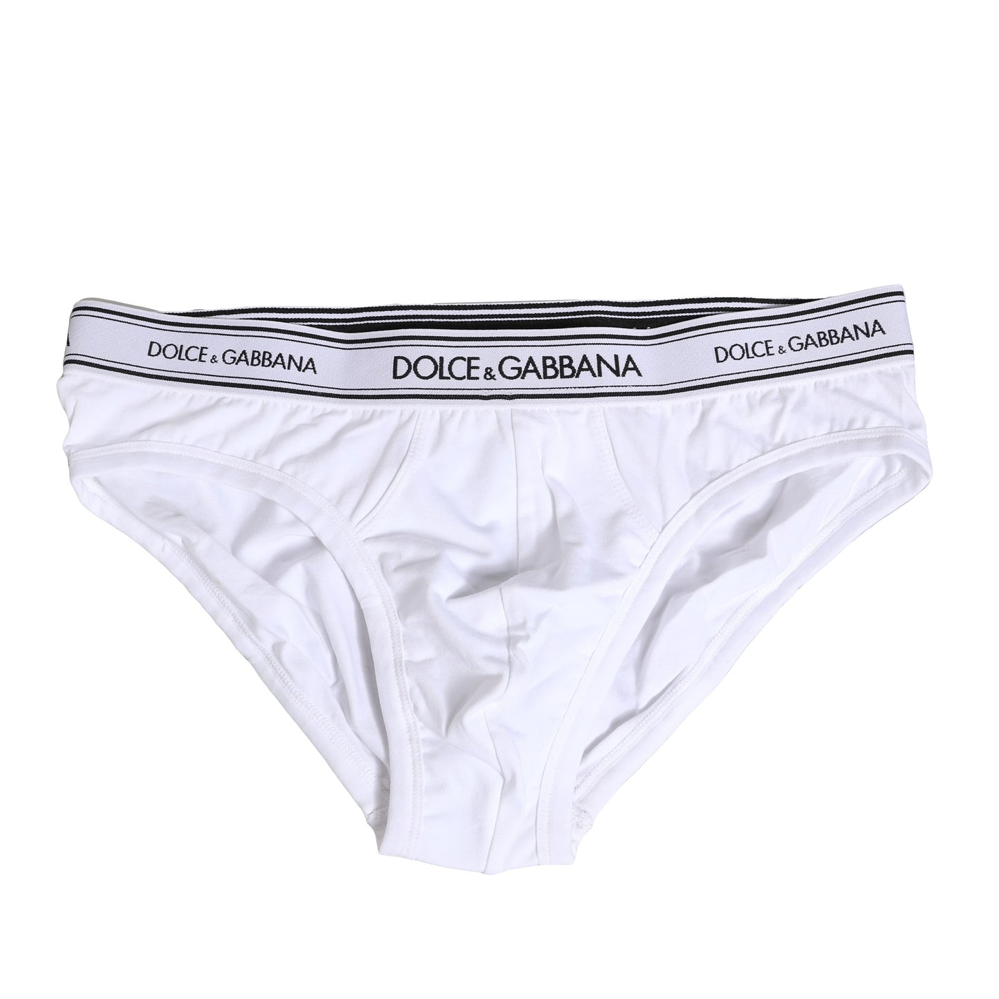 Dolce & Gabbana White Cotton Stretch Regular Brief Underwear