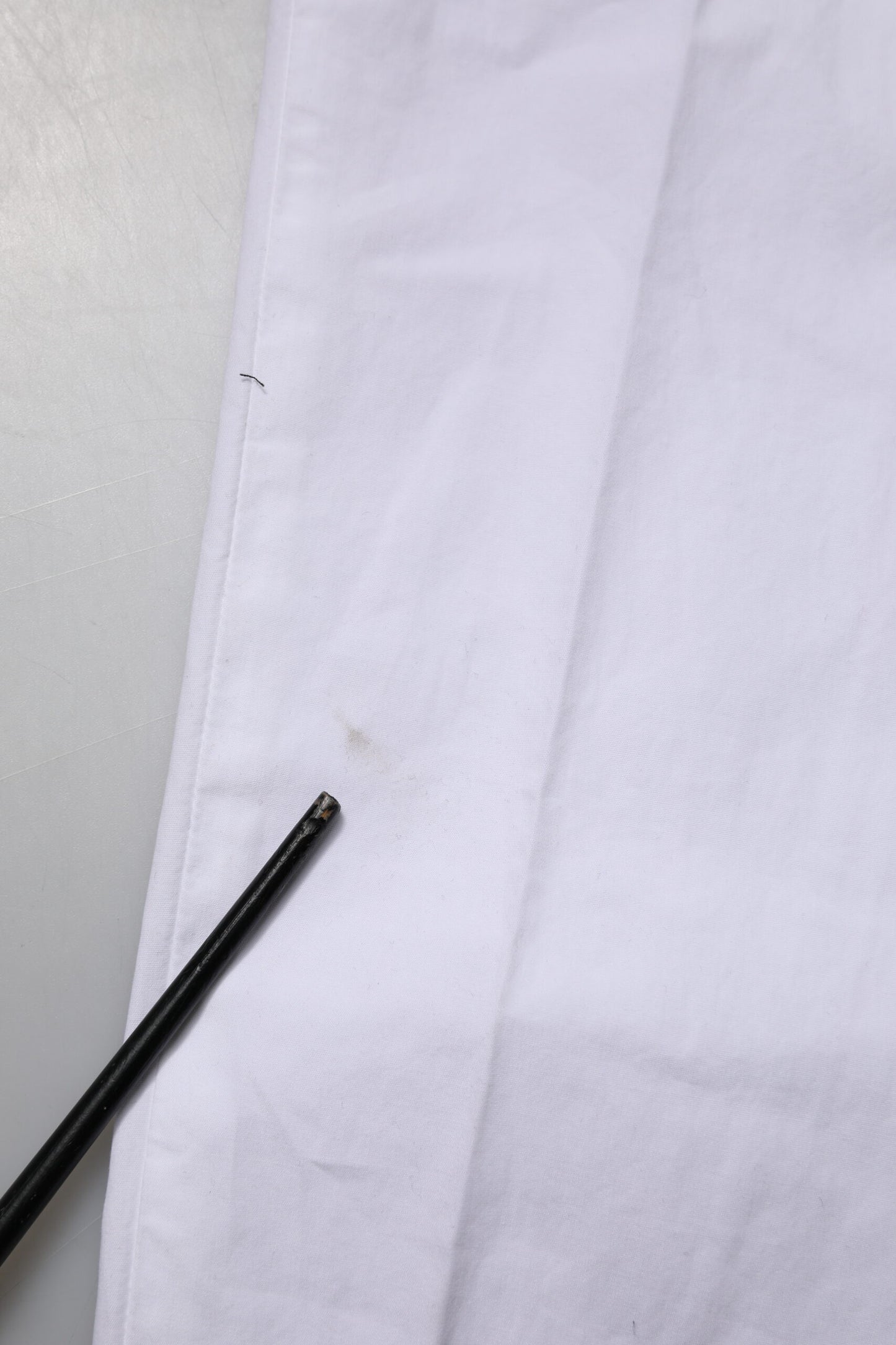 Dolce & Gabbana White Cotton Dress Slim Formal Pants