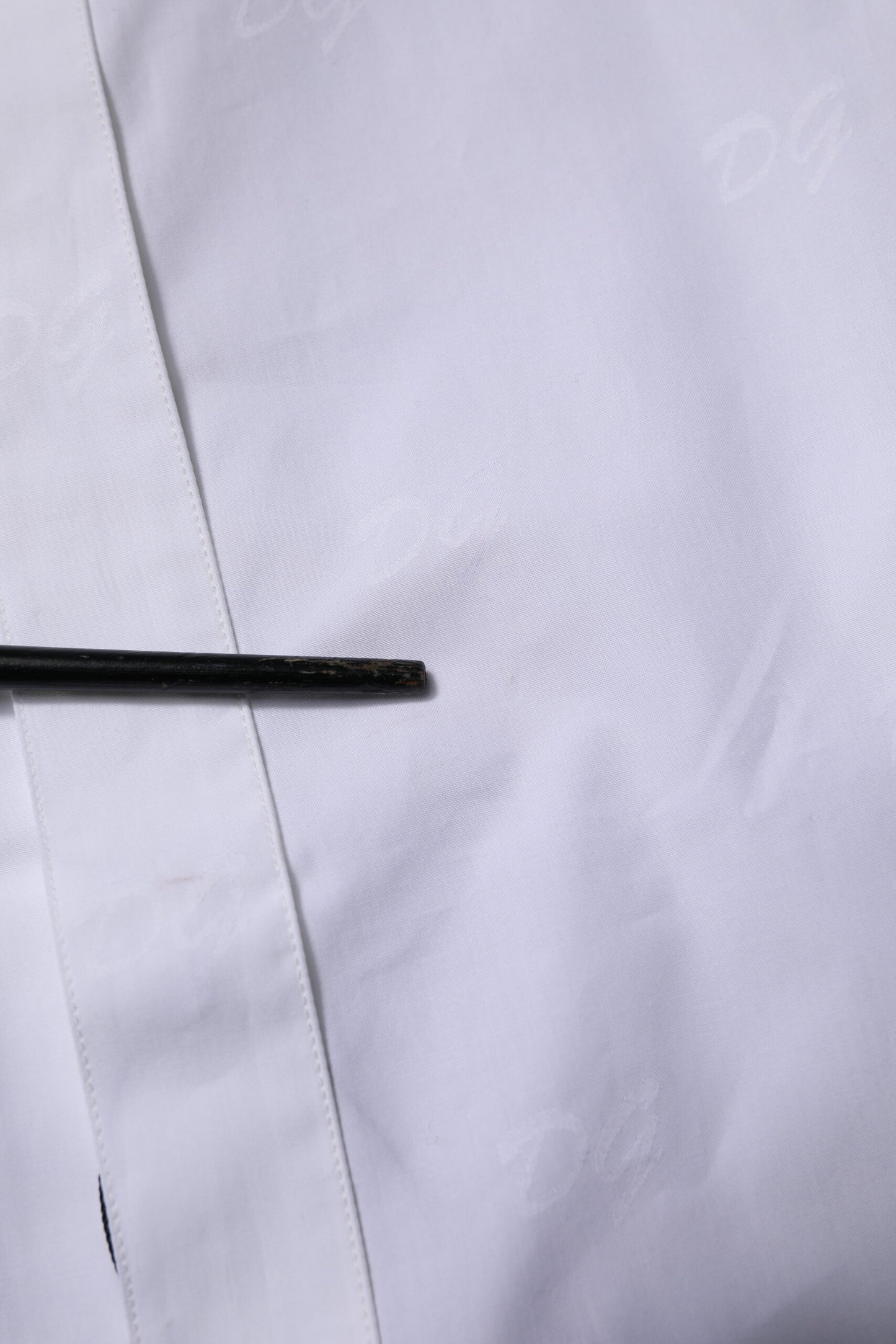 Dolce & Gabbana White GOLD Long Sleeves Dress Formal Shirt