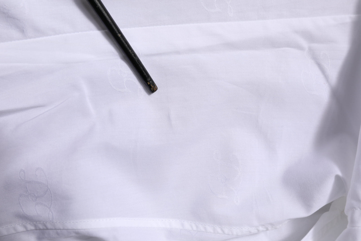 Dolce & Gabbana White Cotton GOLD Long Sleeves Formal Shirt