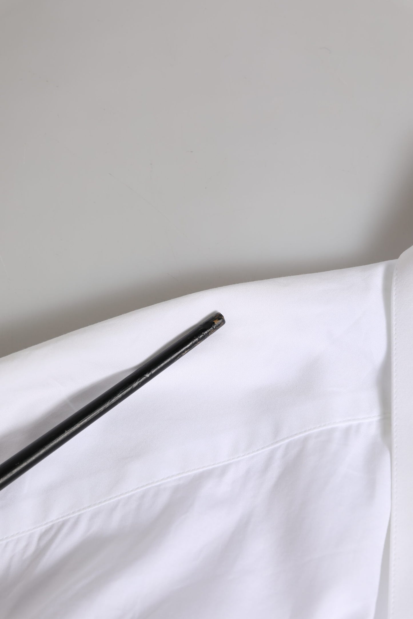 Dolce & Gabbana White GOLD Cotton Long Sleeve Formal Shirt