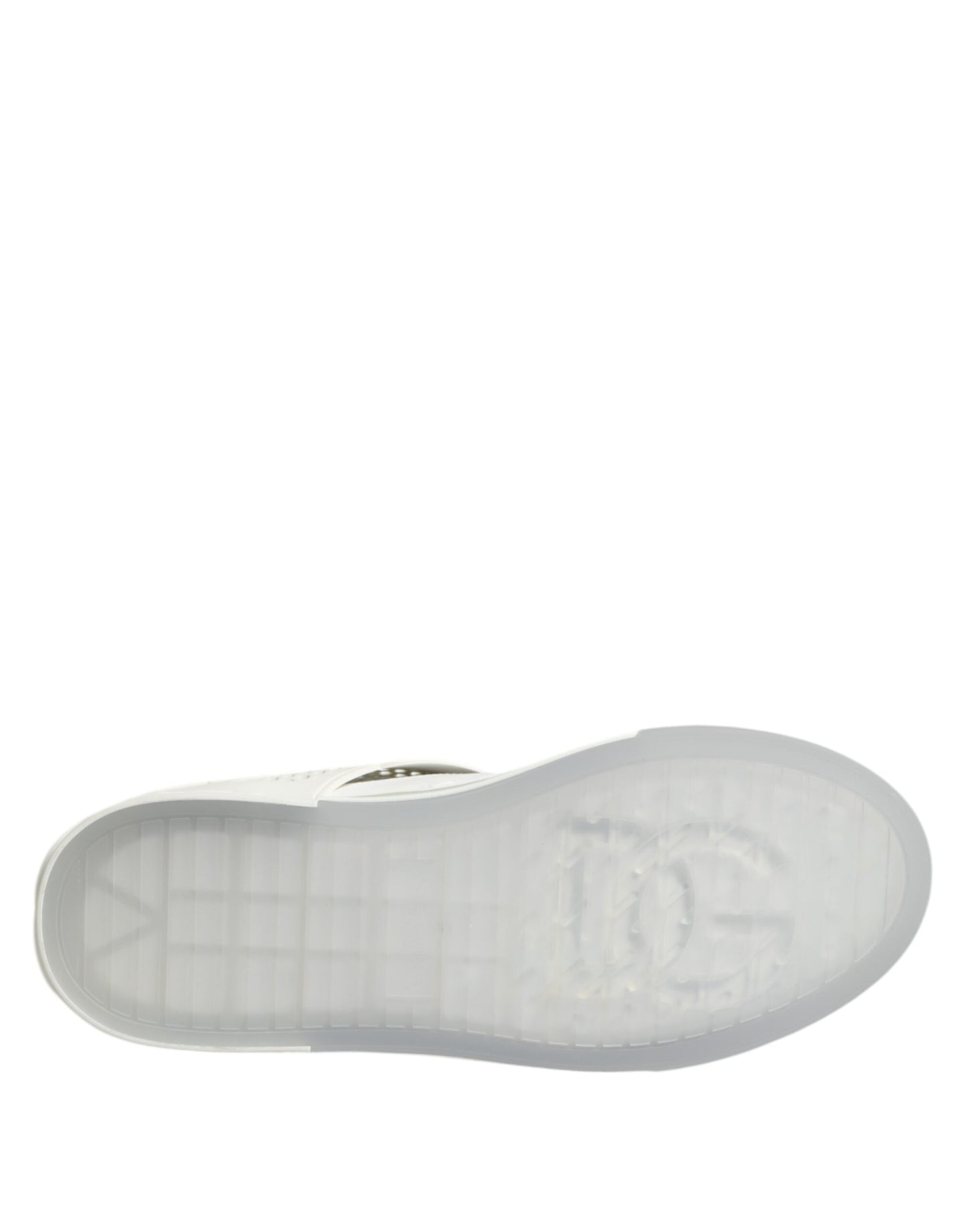 Dolce & Gabbana White Low Top DG Embossed Men Sneakers Shoes