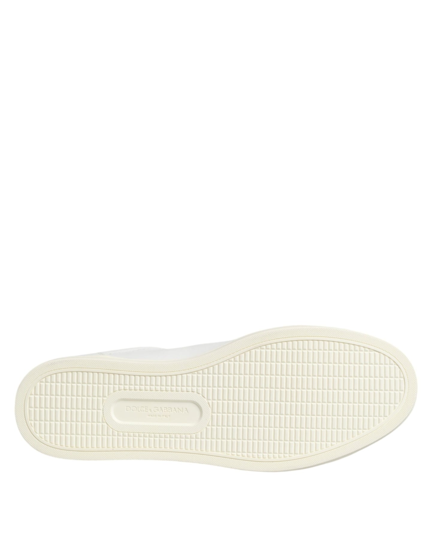 Dolce & Gabbana White Leather Low Top Men Sneakers Shoes