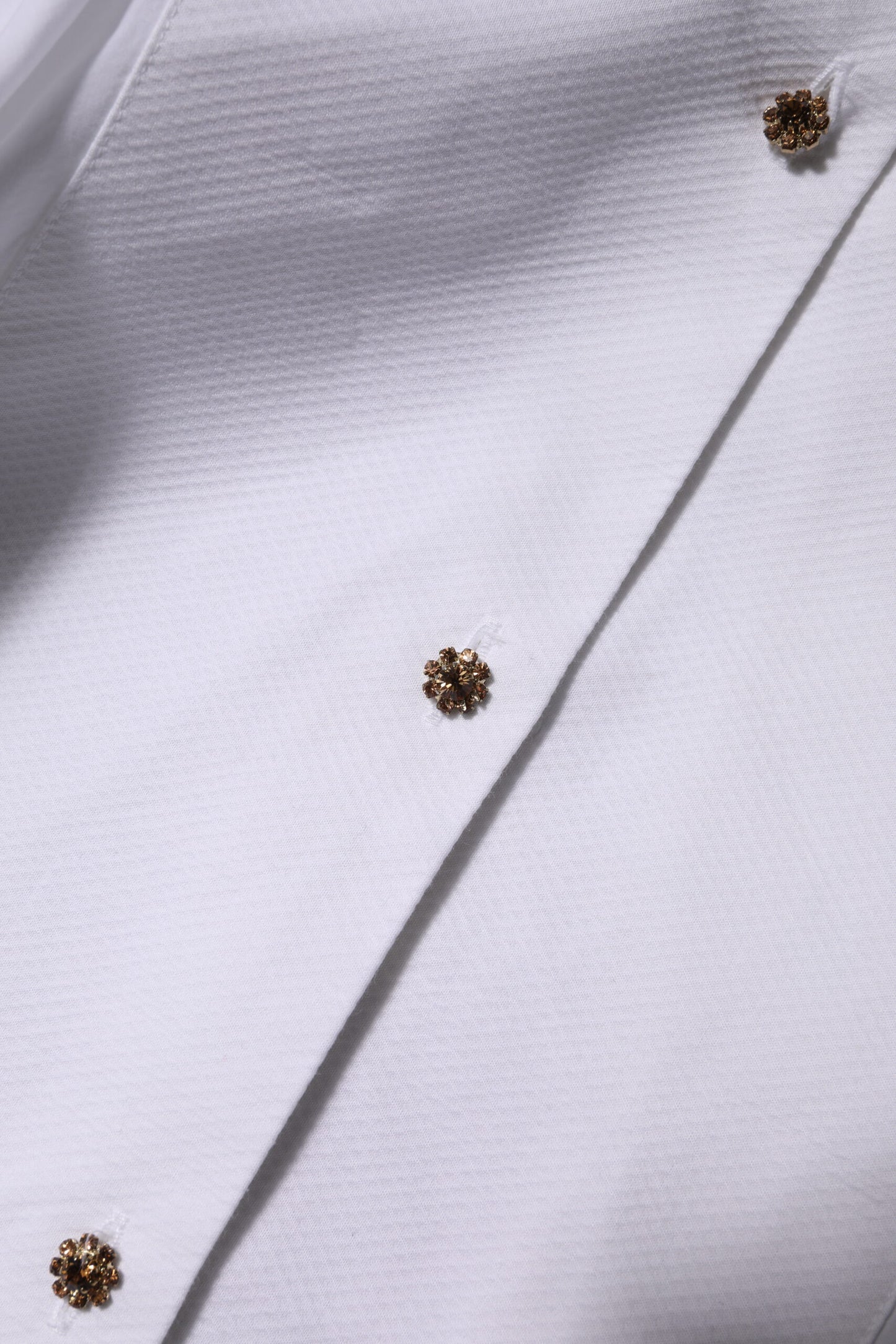 Dolce & Gabbana White Cotton Long Sleeves Formal Top Shirt