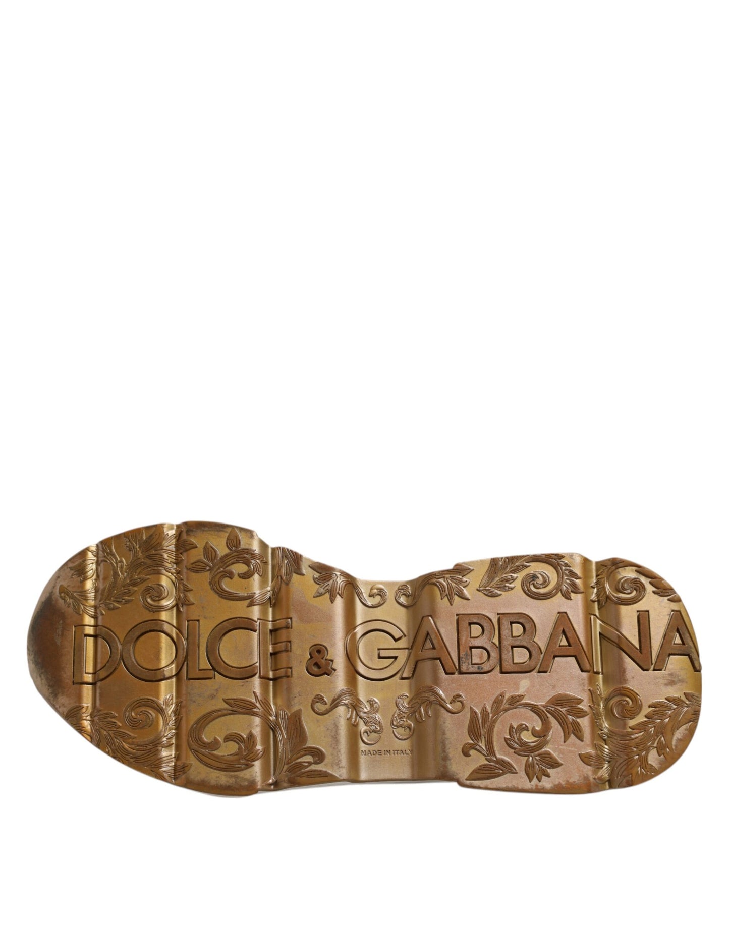 Dolce & Gabbana White Gold Daymaster Low Top Sneakers Shoes