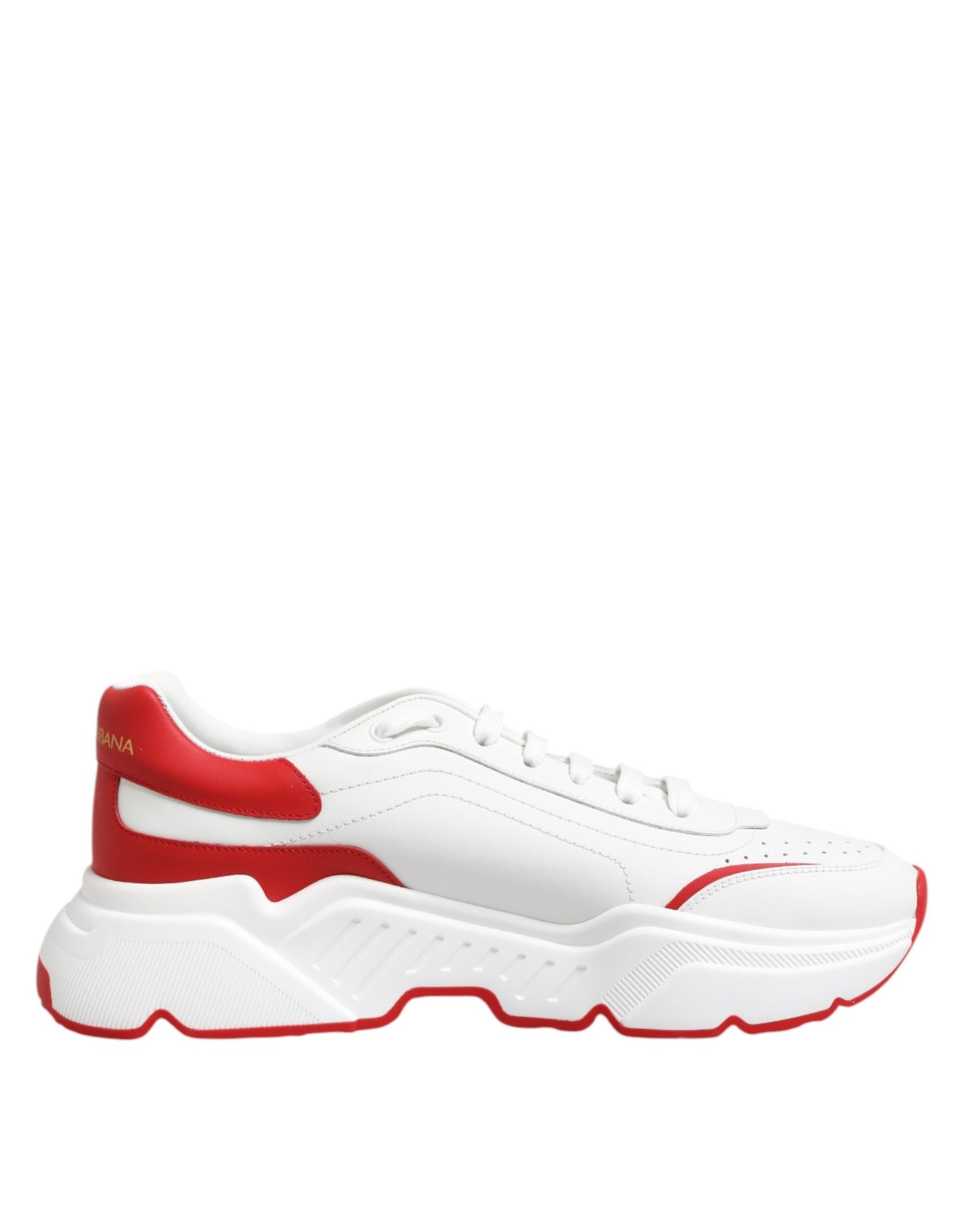 Dolce & Gabbana White Red DAYMASTER Leather Sneakers Shoes