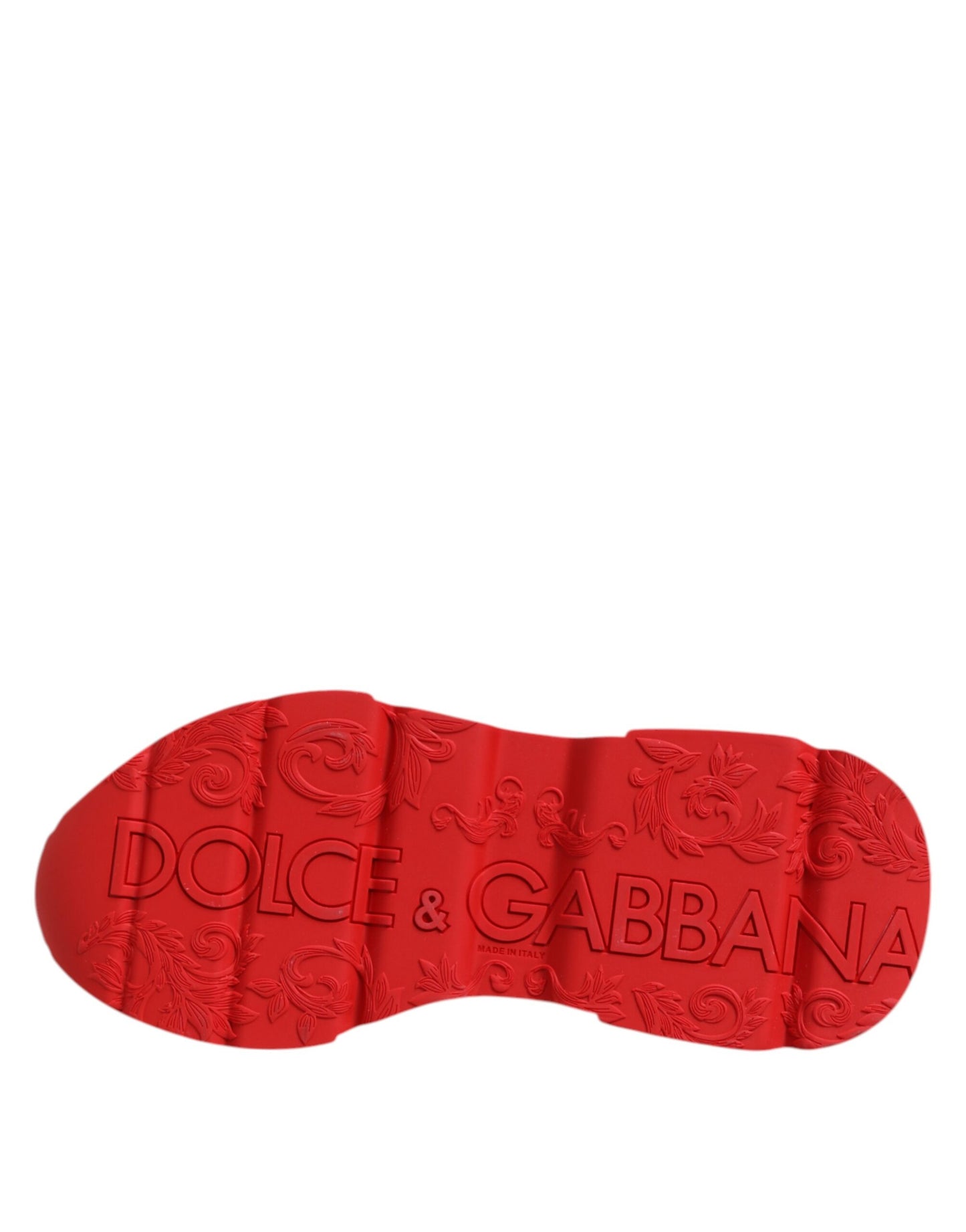 Dolce & Gabbana White Red DAYMASTER Leather Sneakers Shoes